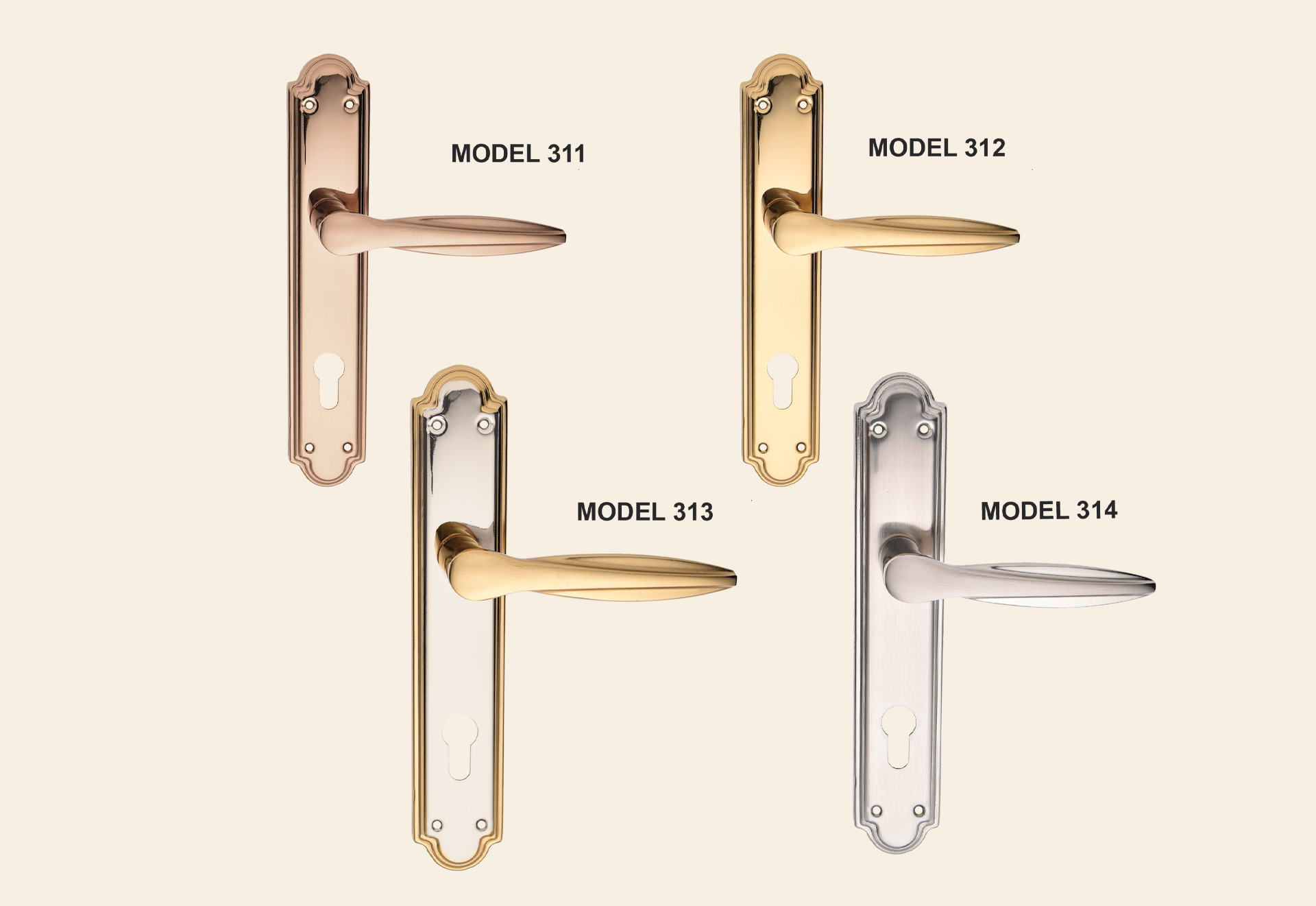 DOOR HANDLES – MODERN – made in Turkey  Model  311