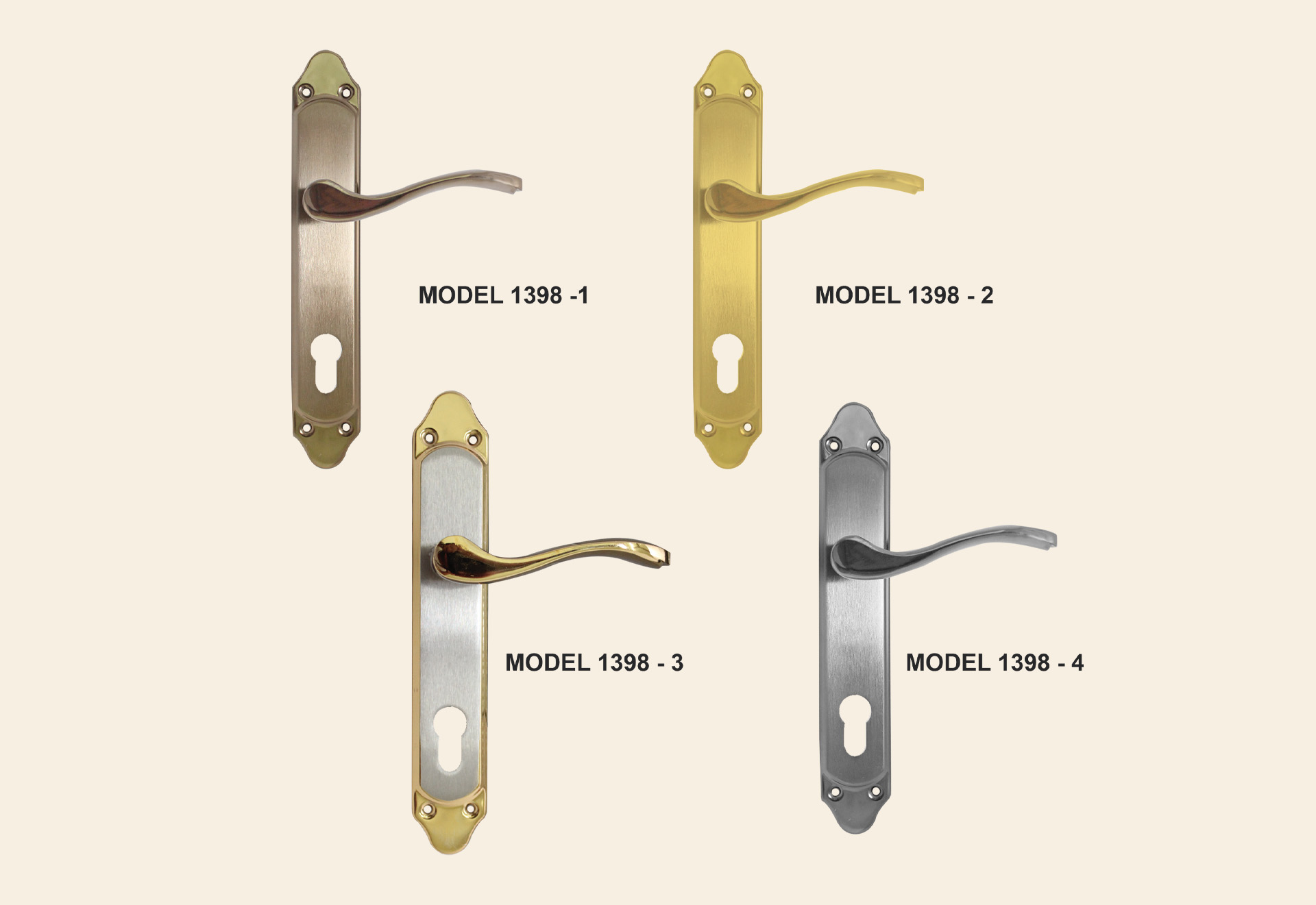 DOOR HANDLES – MODERN – made in Turkey  Model  1398-1